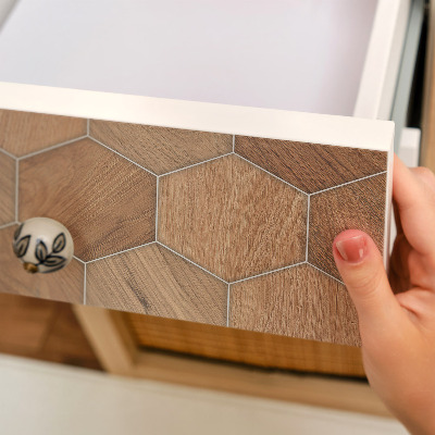 Meubelfolie Houten mozaïek
