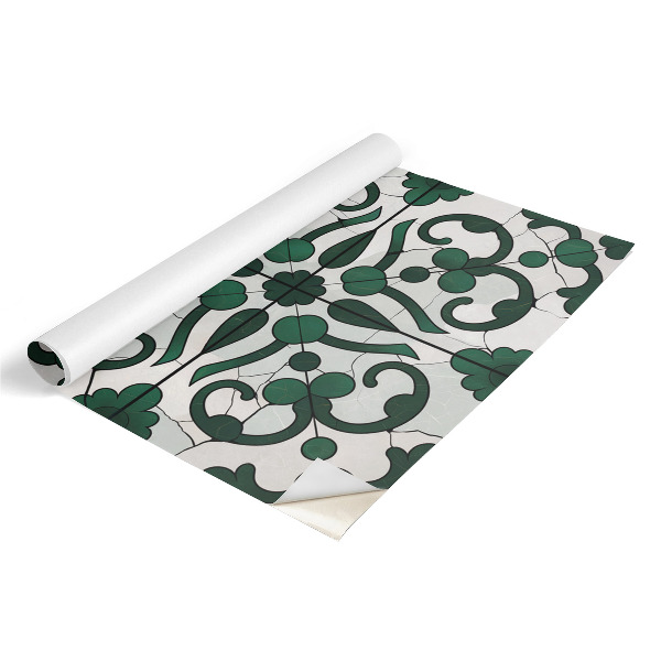 Wrapfolie keuken Groene ornamenten