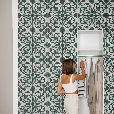 Wrapfolie keuken Groene ornamenten