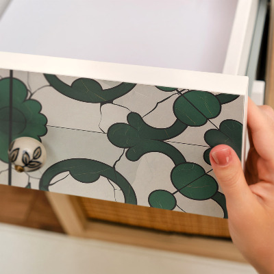 Wrapfolie keuken Groene ornamenten
