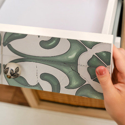 Meubel wrap folie Groene ornamenten