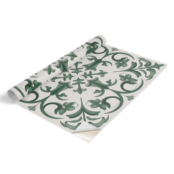 Decoratiefolie Groene ornamenten