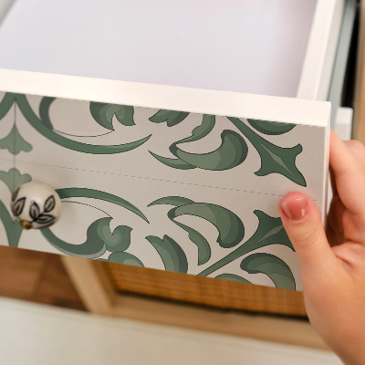 Decoratiefolie Groene ornamenten