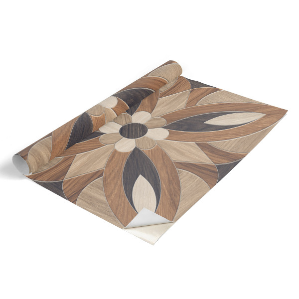 Decoratiefolie Houten bloemen