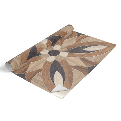 Decoratiefolie Houten bloemen
