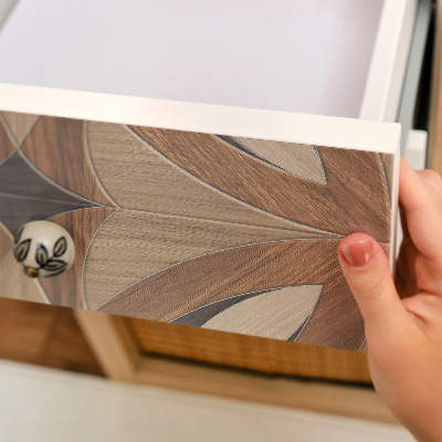 Decoratiefolie Houten bloemen