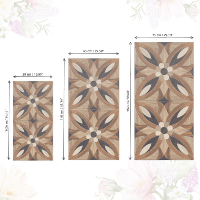 Decoratiefolie Houten bloemen