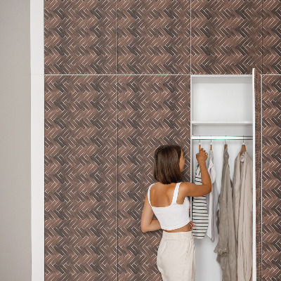 Decoratiefolie Visgraatpatroon van bakstenen