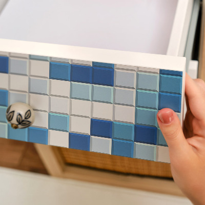 Decoratiefolie Blauw mozaïek