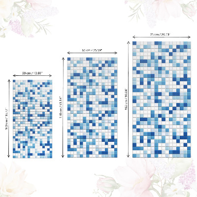 Decoratiefolie Blauw mozaïek