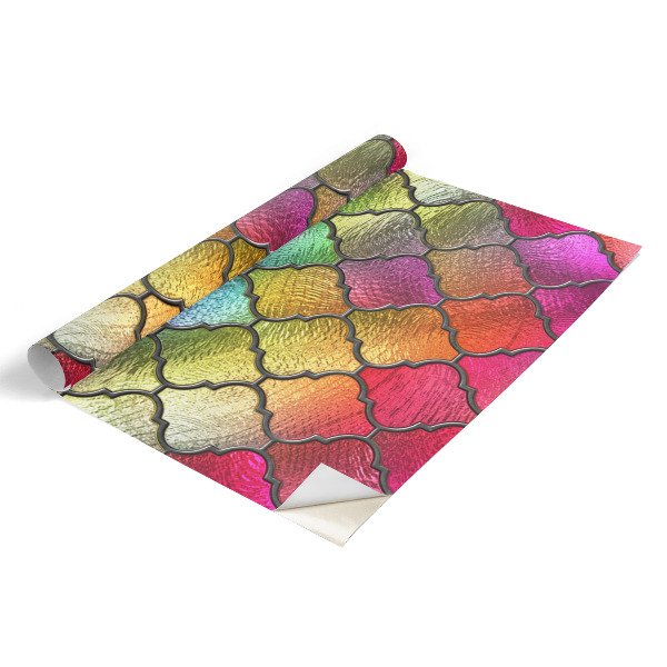 Meubel wrap folie Regenboogkleurig glas-in-lood