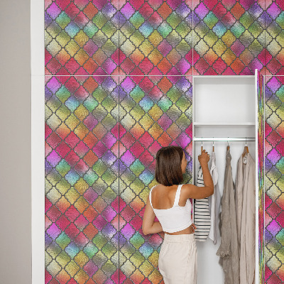 Meubel wrap folie Regenboogkleurig glas-in-lood