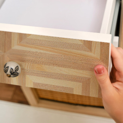 Wrapfolie keuken Houten geometrie