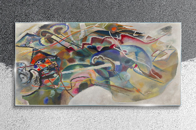 Glas foto Abstractie van Vasily Kandinsky