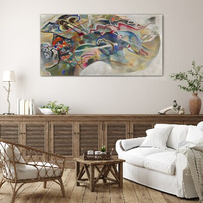Glas foto Abstractie van Vasily Kandinsky
