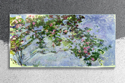 Foto op glas De rozen van Claude Monet