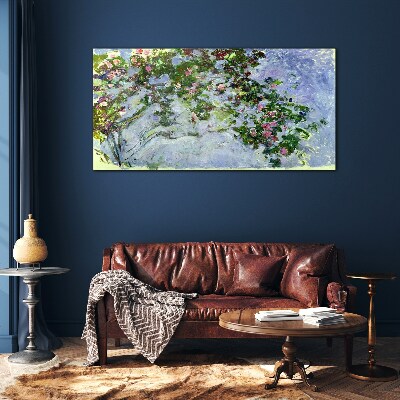 Foto op glas De rozen van Claude Monet