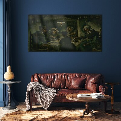 Schilderij op glas Avondeten in een schaduwwolk