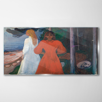 Foto op glas Koude wind over de zee