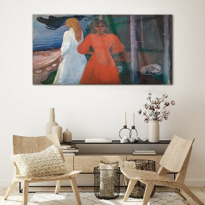 Foto op glas Koude wind over de zee