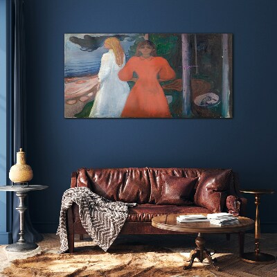 Foto op glas Koude wind over de zee