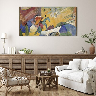 Foto op glas Beweging en kleur in het landschap