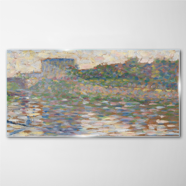 Schilderij op glas Weerspiegelingen op het water