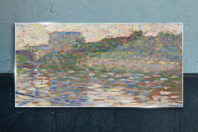 Schilderij op glas Weerspiegelingen op het water