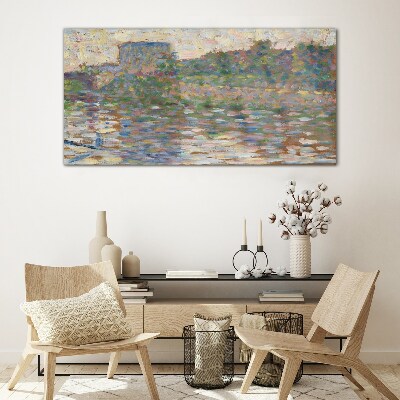 Schilderij op glas Weerspiegelingen op het water