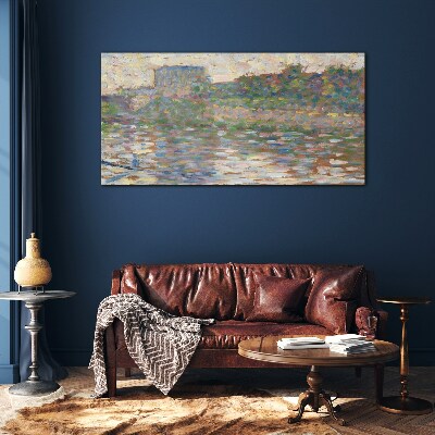 Schilderij op glas Weerspiegelingen op het water