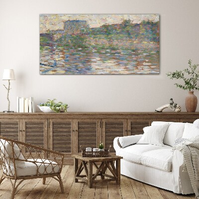 Schilderij op glas Weerspiegelingen op het water