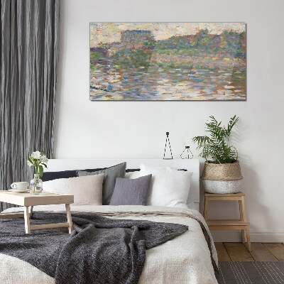 Schilderij op glas Weerspiegelingen op het water