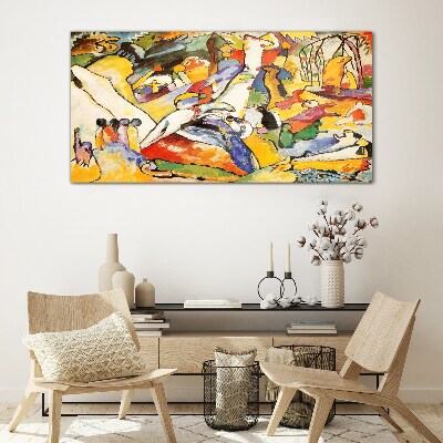 Schilderij op glas De kleurrijke chaos van het leven