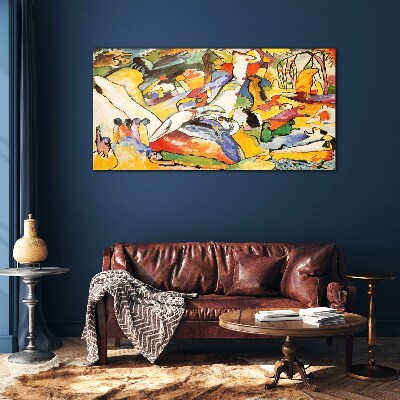 Schilderij op glas De kleurrijke chaos van het leven