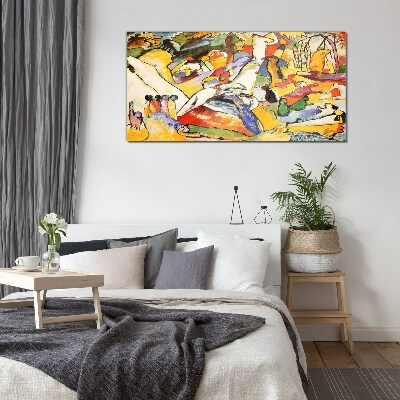 Schilderij op glas De kleurrijke chaos van het leven