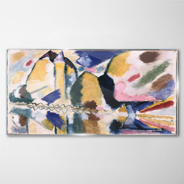 Foto op glas Abstract landschap in de kleuren van de natuur