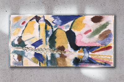 Foto op glas Abstract landschap in de kleuren van de natuur