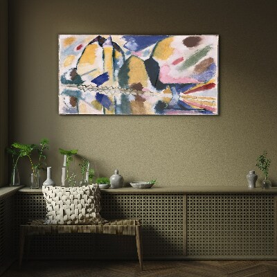 Foto op glas Abstract landschap in de kleuren van de natuur