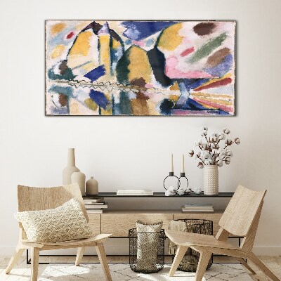 Foto op glas Abstract landschap in de kleuren van de natuur