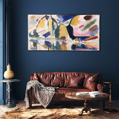 Foto op glas Abstract landschap in de kleuren van de natuur