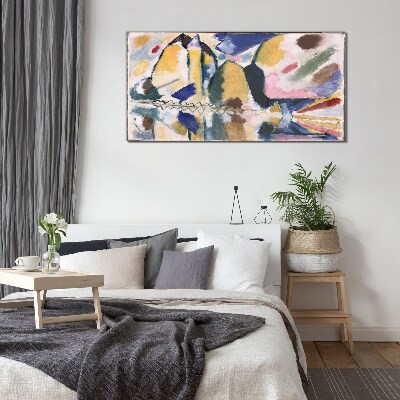 Foto op glas Abstract landschap in de kleuren van de natuur