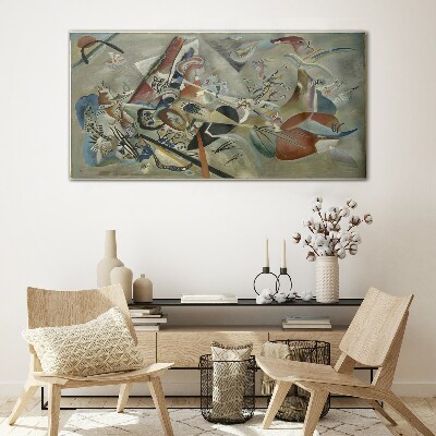 Glas foto Abstract landschap van kleuren