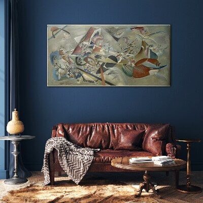 Glas foto Abstract landschap van kleuren