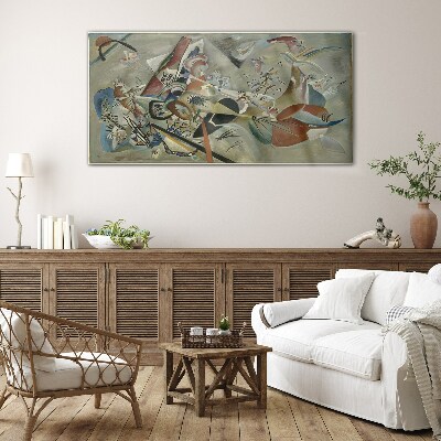 Glas foto Abstract landschap van kleuren