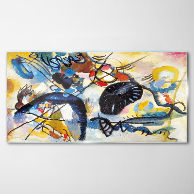 Schilderij op glas Abstract landschap van kleuren