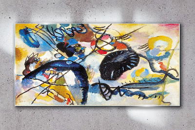 Schilderij op glas Abstract landschap van kleuren