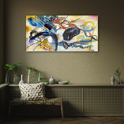 Schilderij op glas Abstract landschap van kleuren