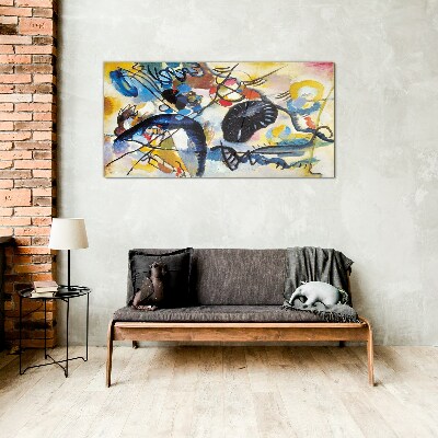 Schilderij op glas Abstract landschap van kleuren