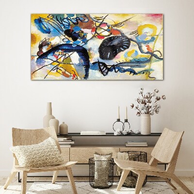 Schilderij op glas Abstract landschap van kleuren