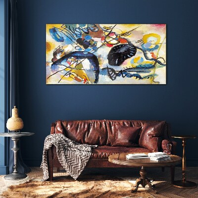 Schilderij op glas Abstract landschap van kleuren